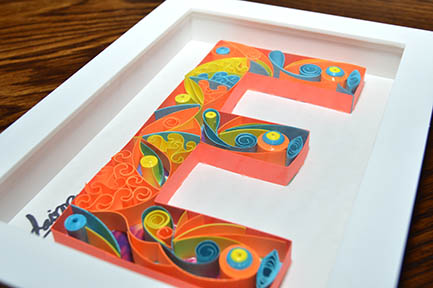 quilling letters of alphabet