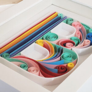 Letter B (8x6), Paper Letter, Birthday, Wedding, Work Anniversary, Nursery Decor Gift- Wall Hanging paper quilling